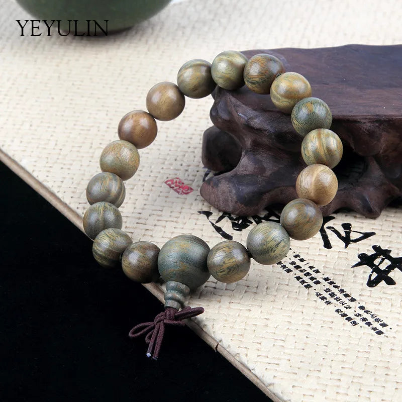 New Arrival 17 15 11 9mm Palo Santo Wood Buddha Beads Bracelet For Women Men Wooden Bangles Jewelry Gift