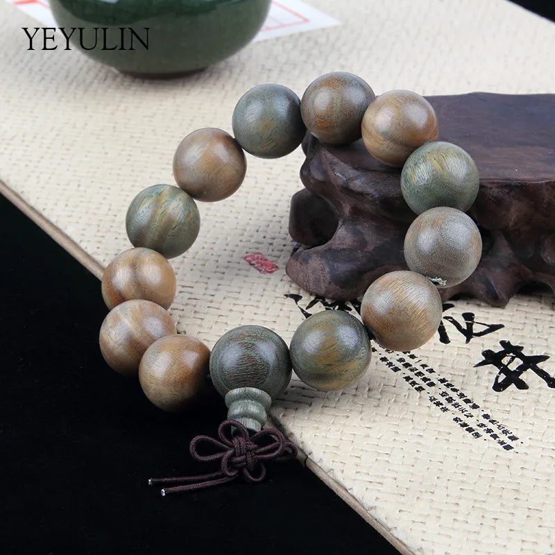 New Arrival 17 15 11 9mm Palo Santo Wood Buddha Beads Bracelet For Women Men Wooden Bangles Jewelry Gift