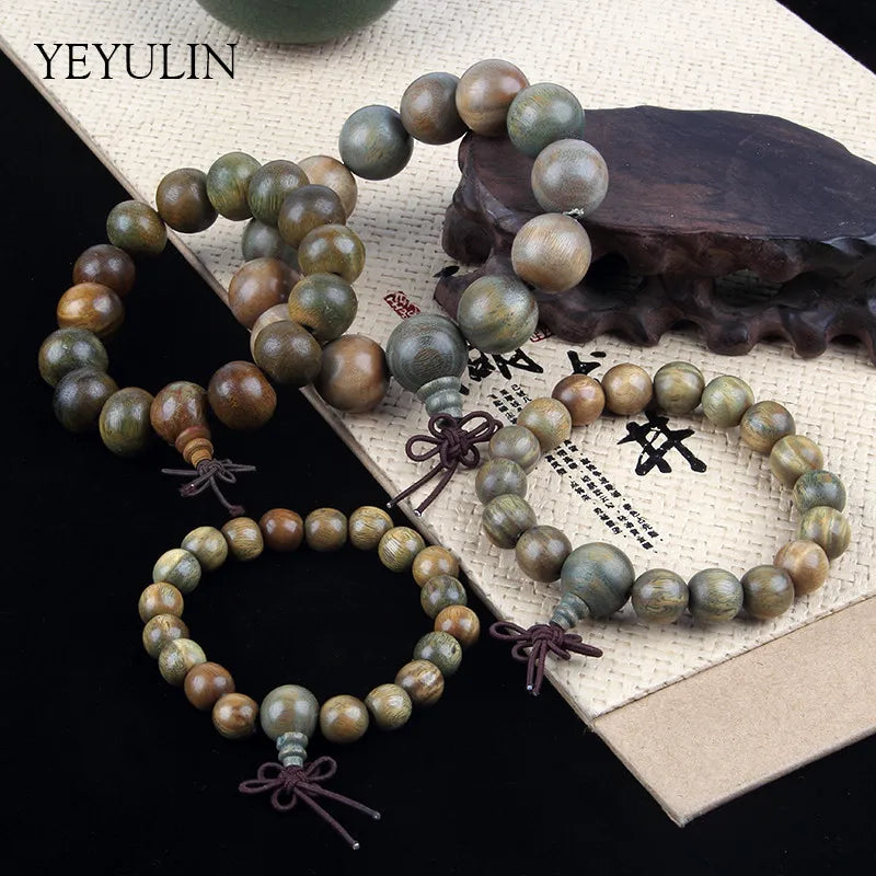 New Arrival 17 15 11 9mm Palo Santo Wood Buddha Beads Bracelet For Women Men Wooden Bangles Jewelry Gift