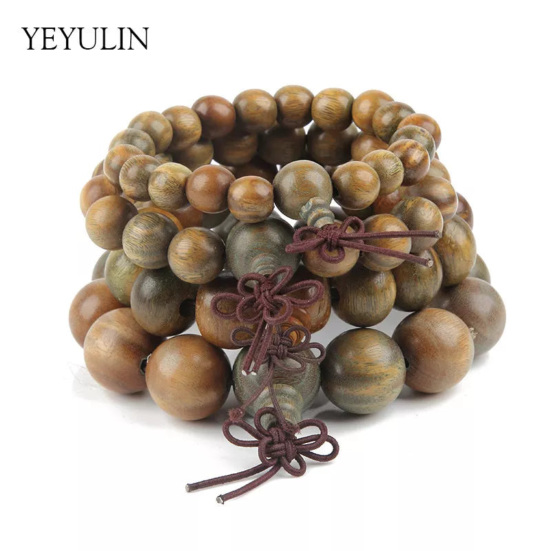 New Arrival 17 15 11 9mm Palo Santo Wood Buddha Beads Bracelet For Women Men Wooden Bangles Jewelry Gift